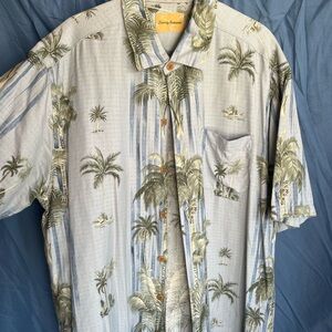 Tommy Bahama Men's Tropical Palm Shirt - Green and Gray